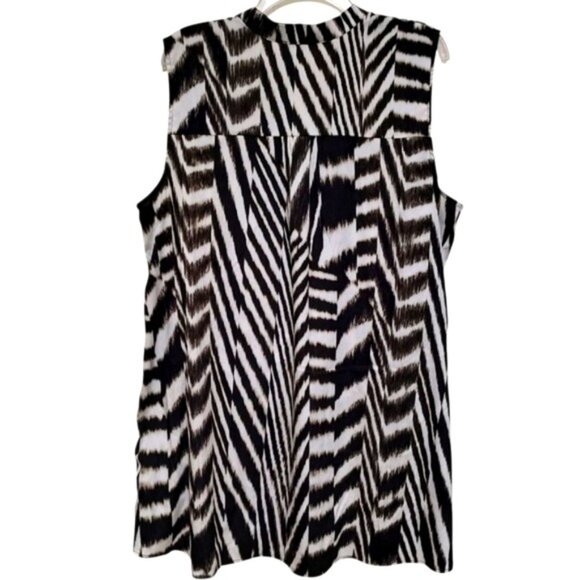 Calvin Klein Tunic Mini Dress Geo Print Funky Top 1X - Picture 3 of 9